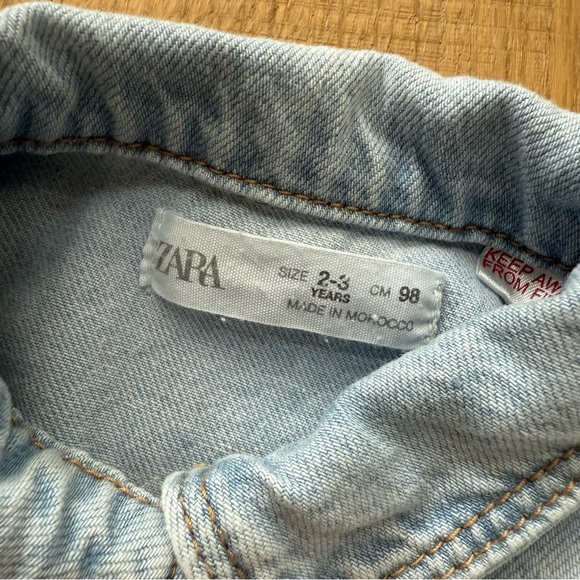 Zara Kids Girls Blue Denim Dress - Picture 5 of 5